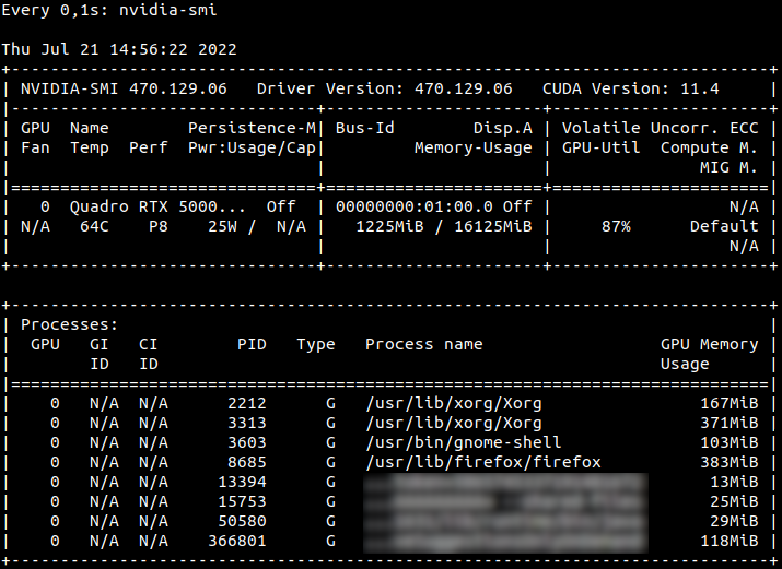 nvidia-smi example